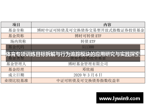 体育专项训练目标拆解与行为追踪模块的应用研究与实践探索